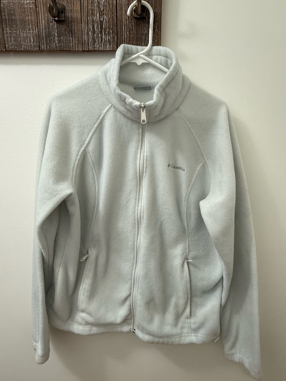 Columbia White Full-Zip Fleece Jacket size XL